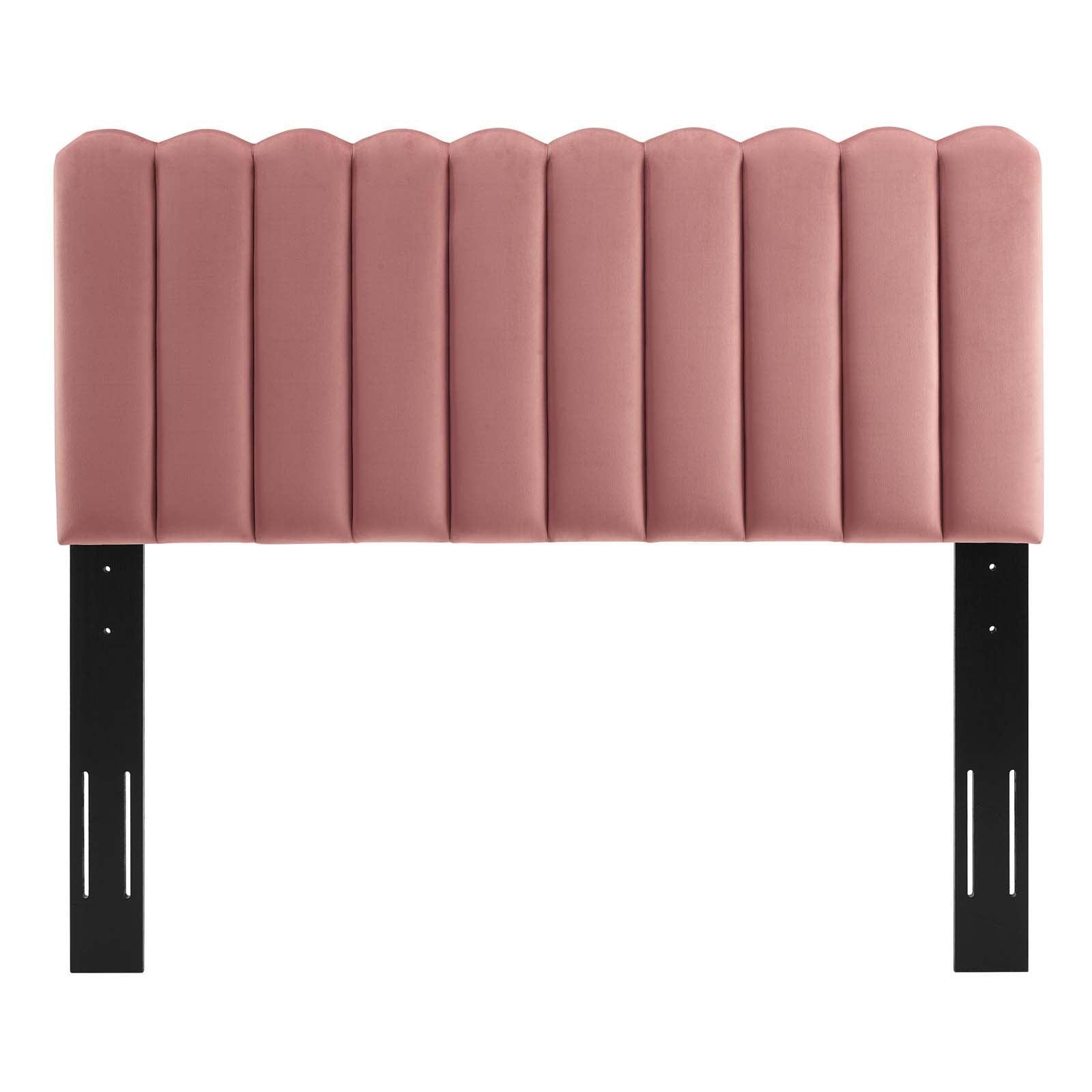 Reagan Queen Performance Velvet Platform Bed, MOD-6588 FredCo