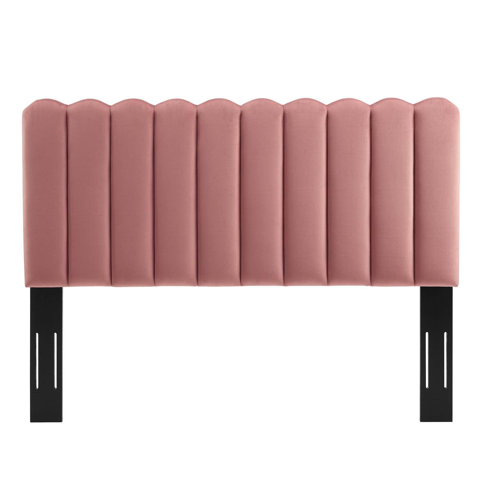 Reagan Queen Performance Velvet Platform Bed, MOD-6588 FredCo