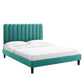 Reagan Queen Performance Velvet Platform Bed, MOD-6588 FredCo