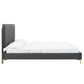 Reagan Twin Performance Velvet Platform Bed, MOD-6885 FredCo