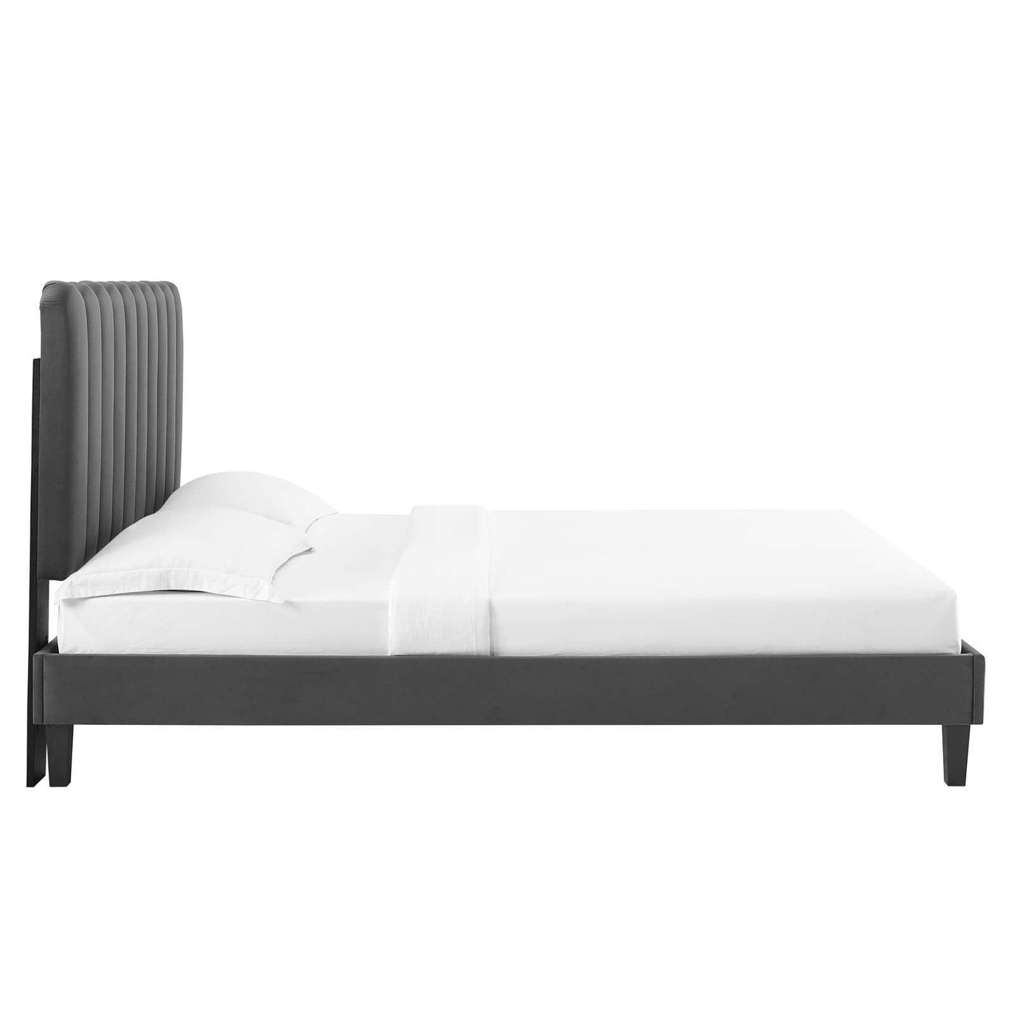 Reagan Twin Performance Velvet Platform Bed, MOD-6887 FredCo