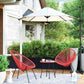 Red 3-Piece Outdoor Acapulco Chair FredCo