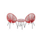 Red 3-Piece Outdoor Acapulco Chair FredCo