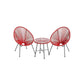 Red 3-Piece Outdoor Acapulco Chair FredCo