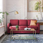 Red Modern Upholstered Sofa FredCo