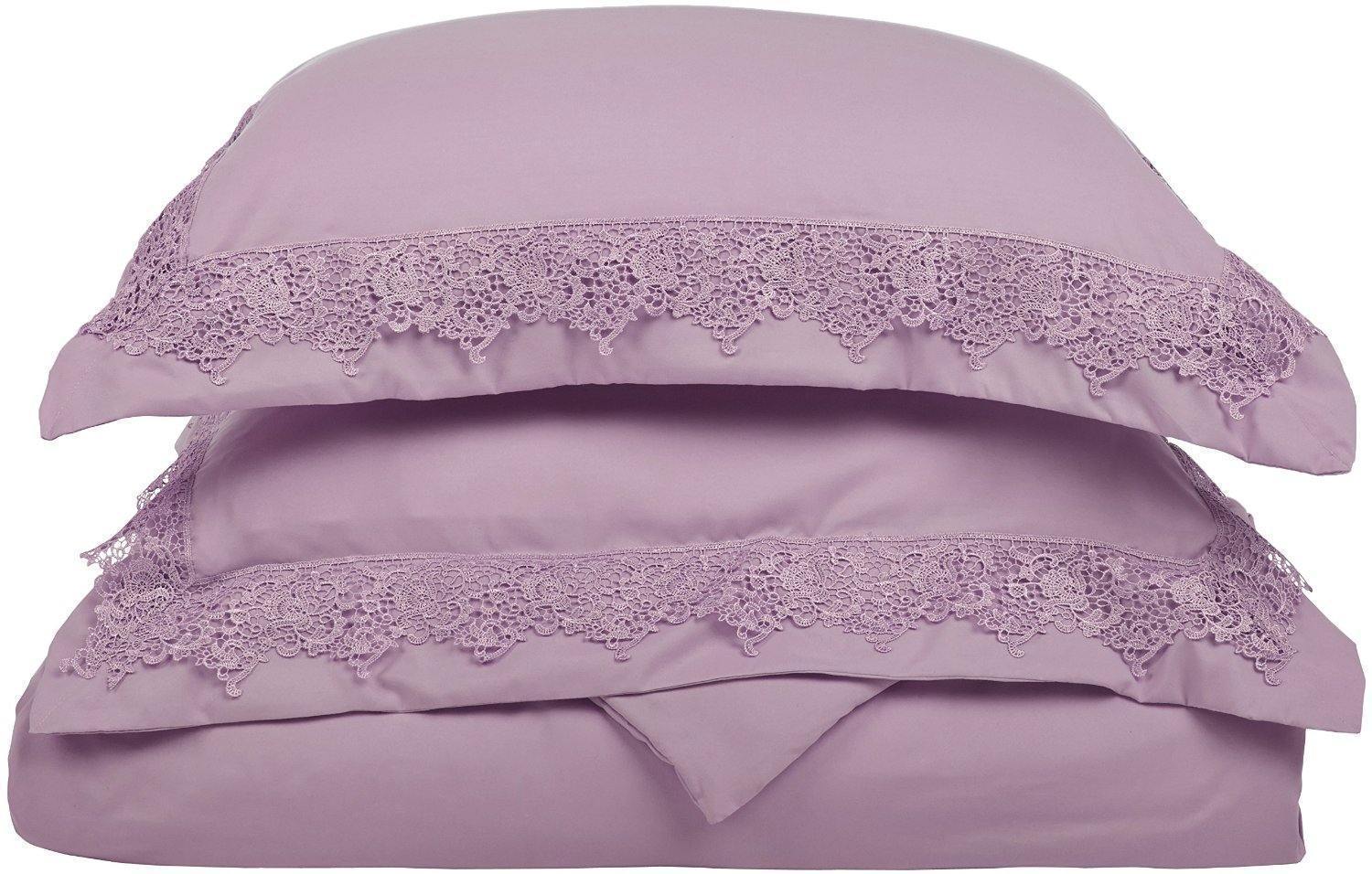 Regal Lace Microfiber Wrinkle-Resistant Duvet Cover Pillow Sham Set FredCo