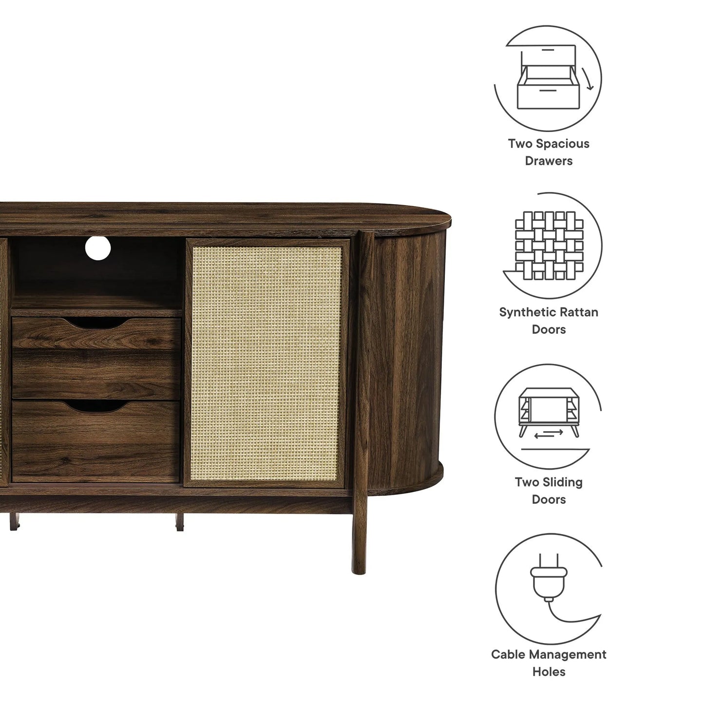 Reid 63" Curved Sideboard by Modway EEI-7166 FredCo
