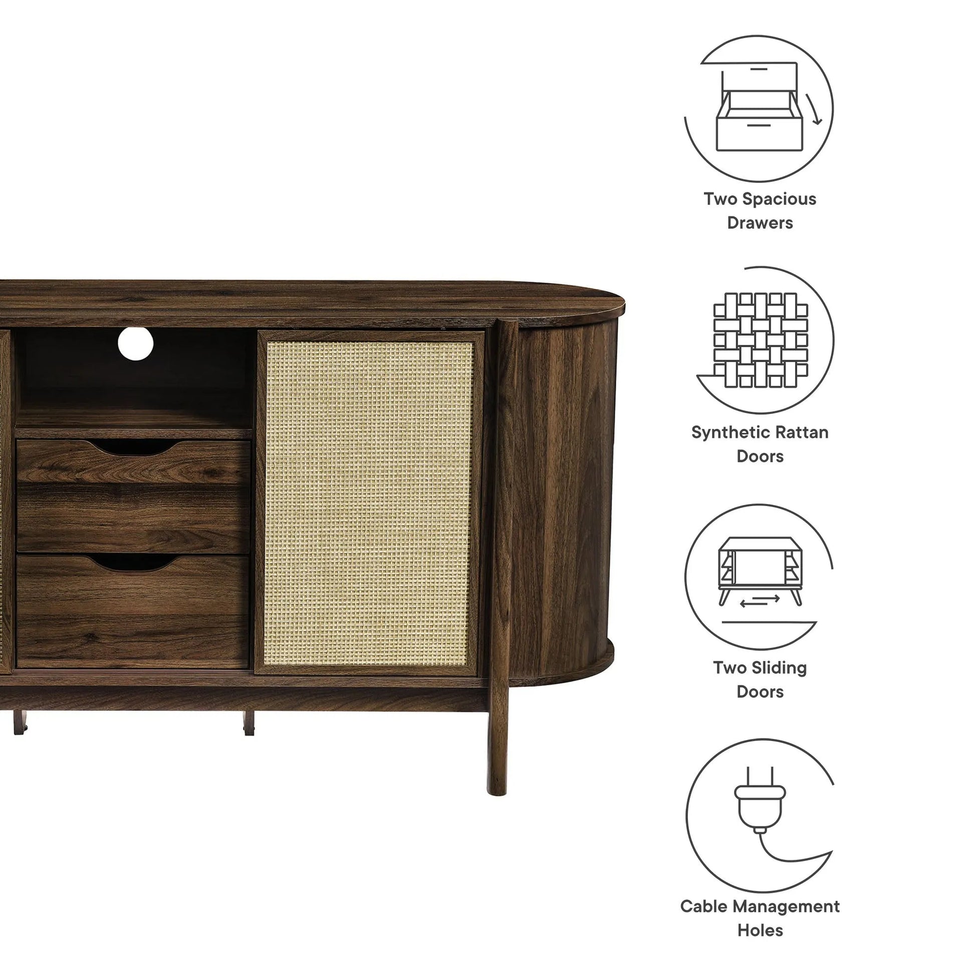 Reid 63" Curved Sideboard by Modway EEI-7166 FredCo