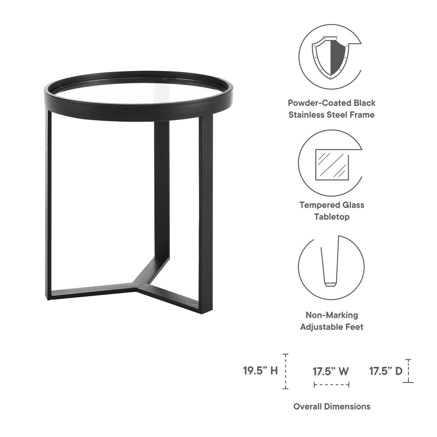 Relay Side Table, EEI-6152 FredCo