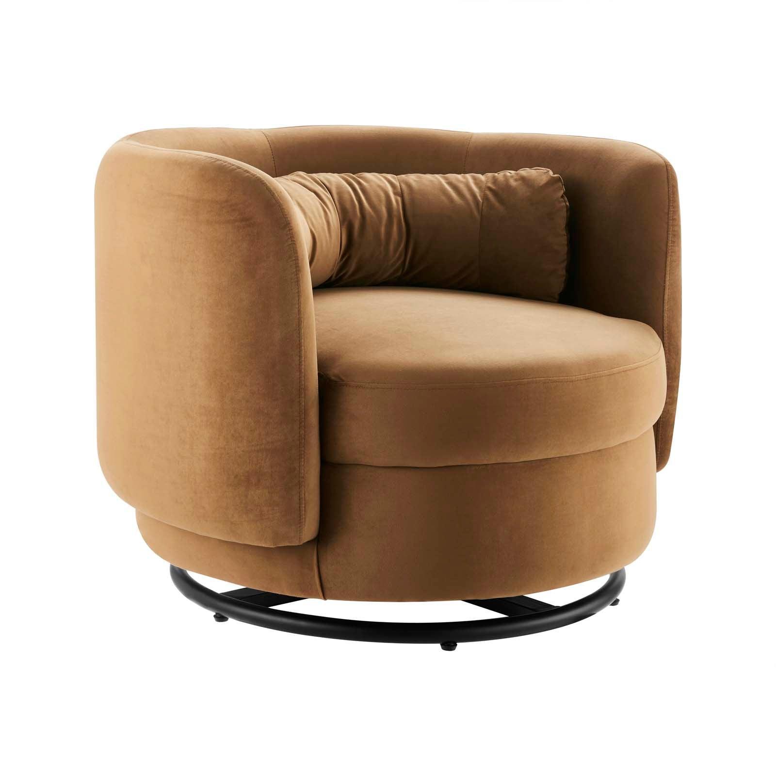 Relish Performance Velvet Swivel Chair, EEI-5001 FredCo