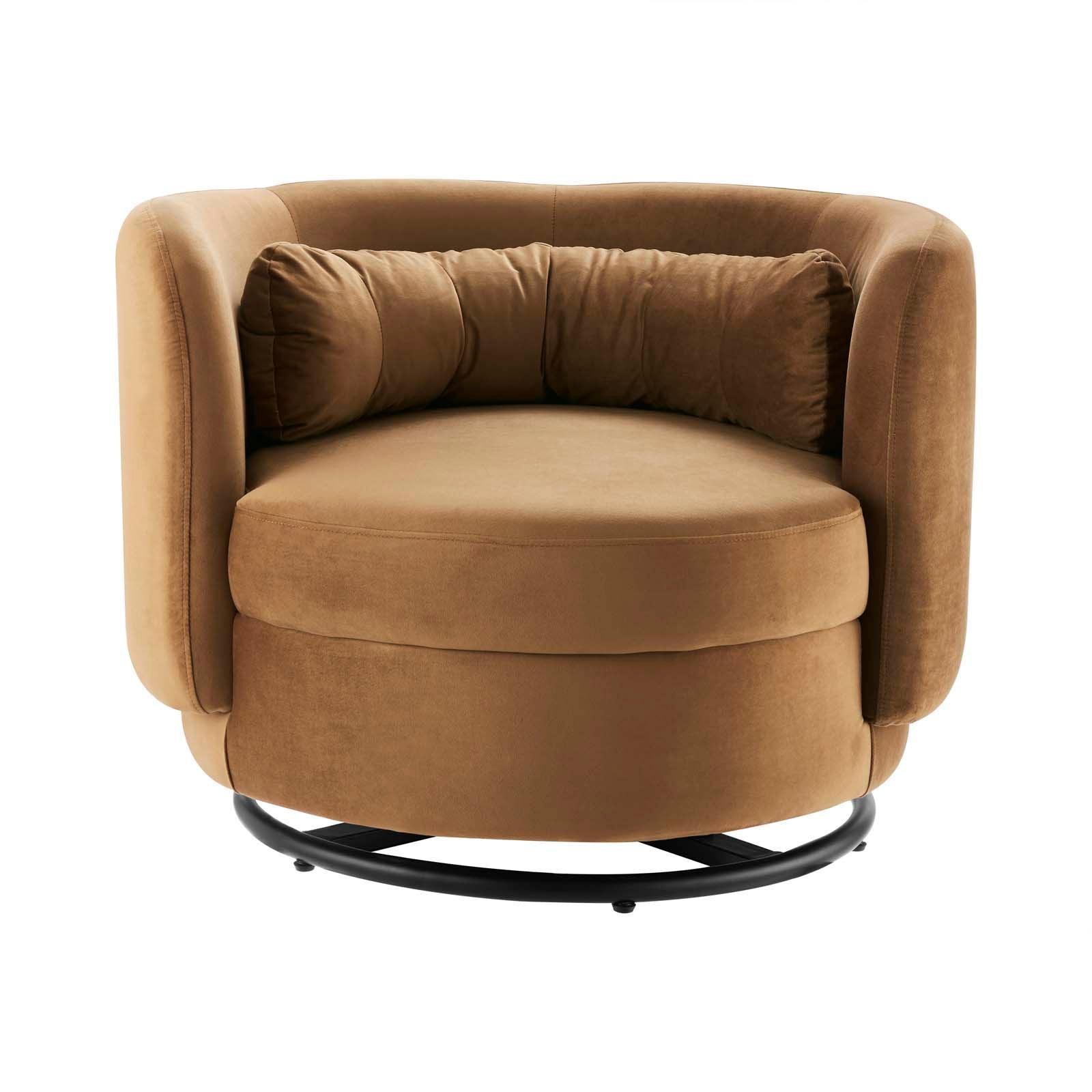 Relish Performance Velvet Swivel Chair, EEI-5001 FredCo