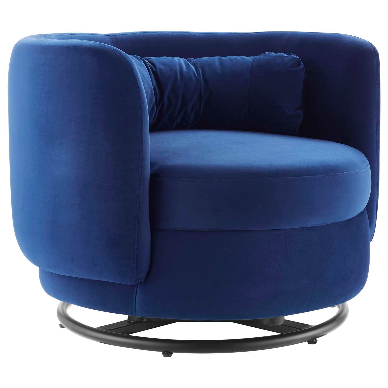 Relish Performance Velvet Swivel Chair, EEI-5001 FredCo