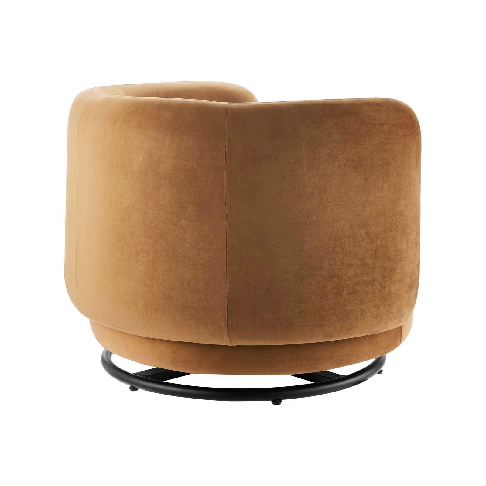Relish Performance Velvet Swivel Chair, EEI-5001 FredCo