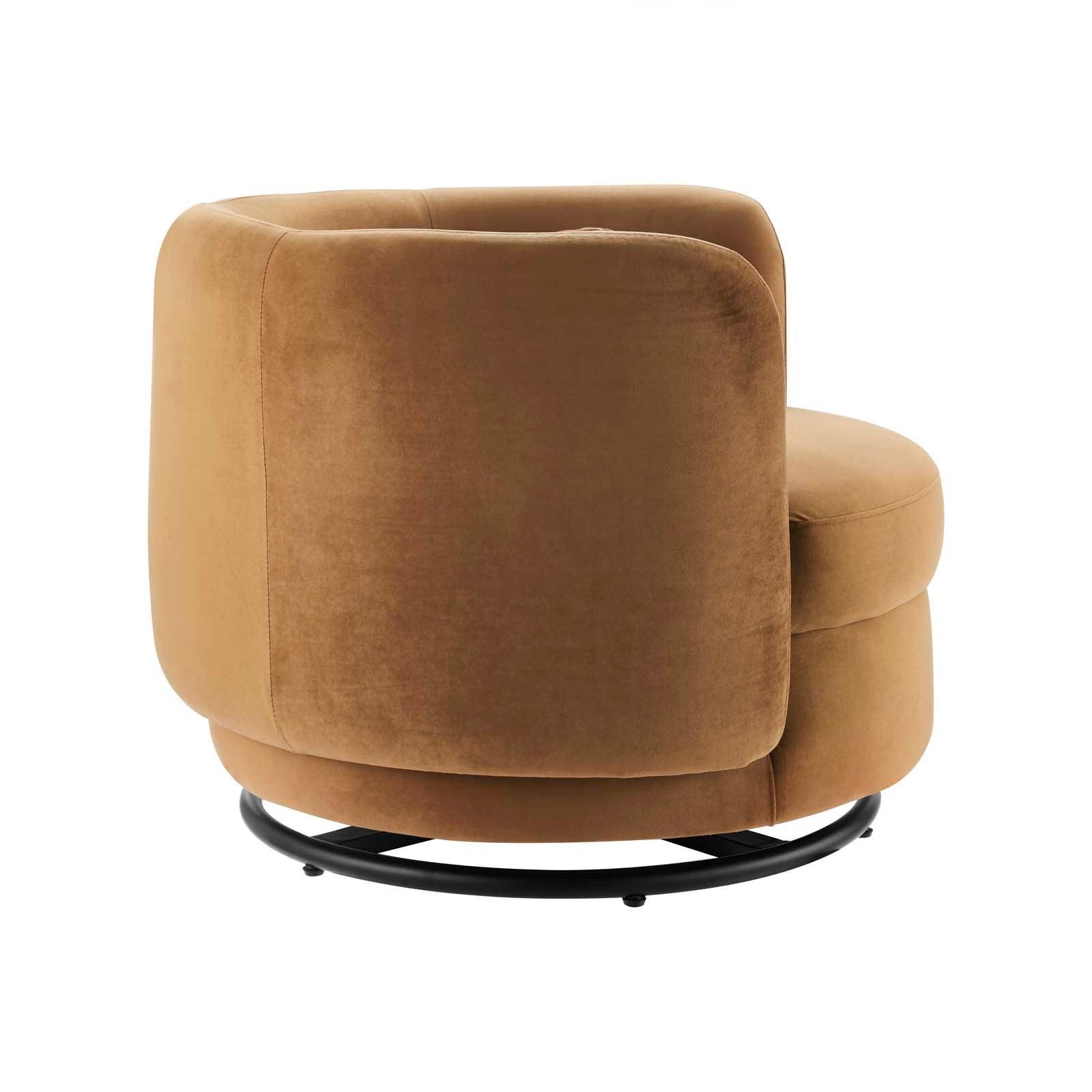 Relish Performance Velvet Swivel Chair, EEI-5001 FredCo
