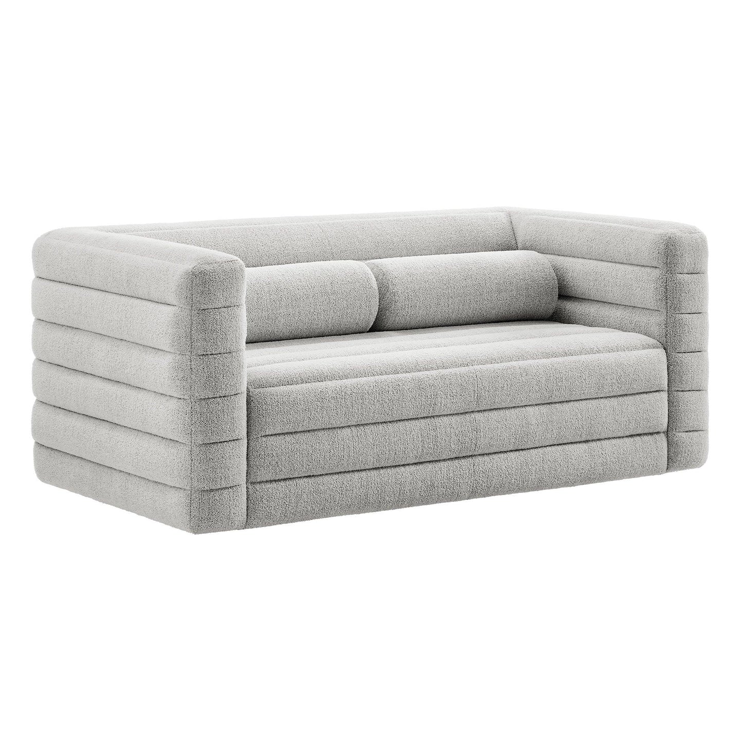 Relle Channel Tufted Boucle Upholstered Loveseat by Modway EEI-7137 FredCo