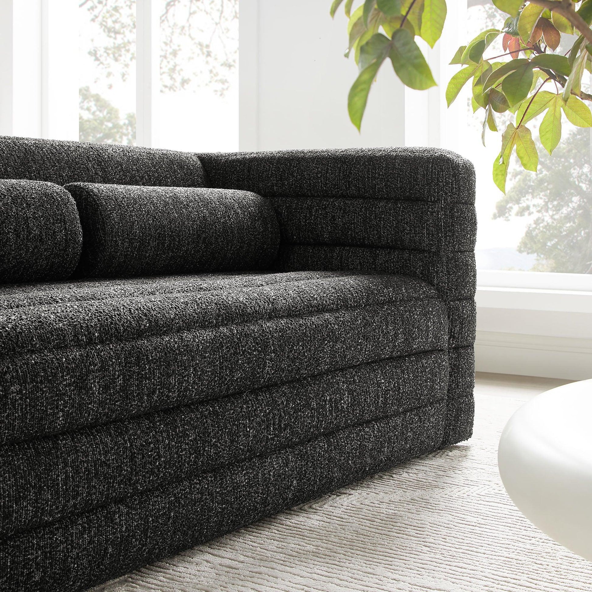 Relle Channel Tufted Boucle Upholstered Loveseat by Modway EEI-7137 FredCo