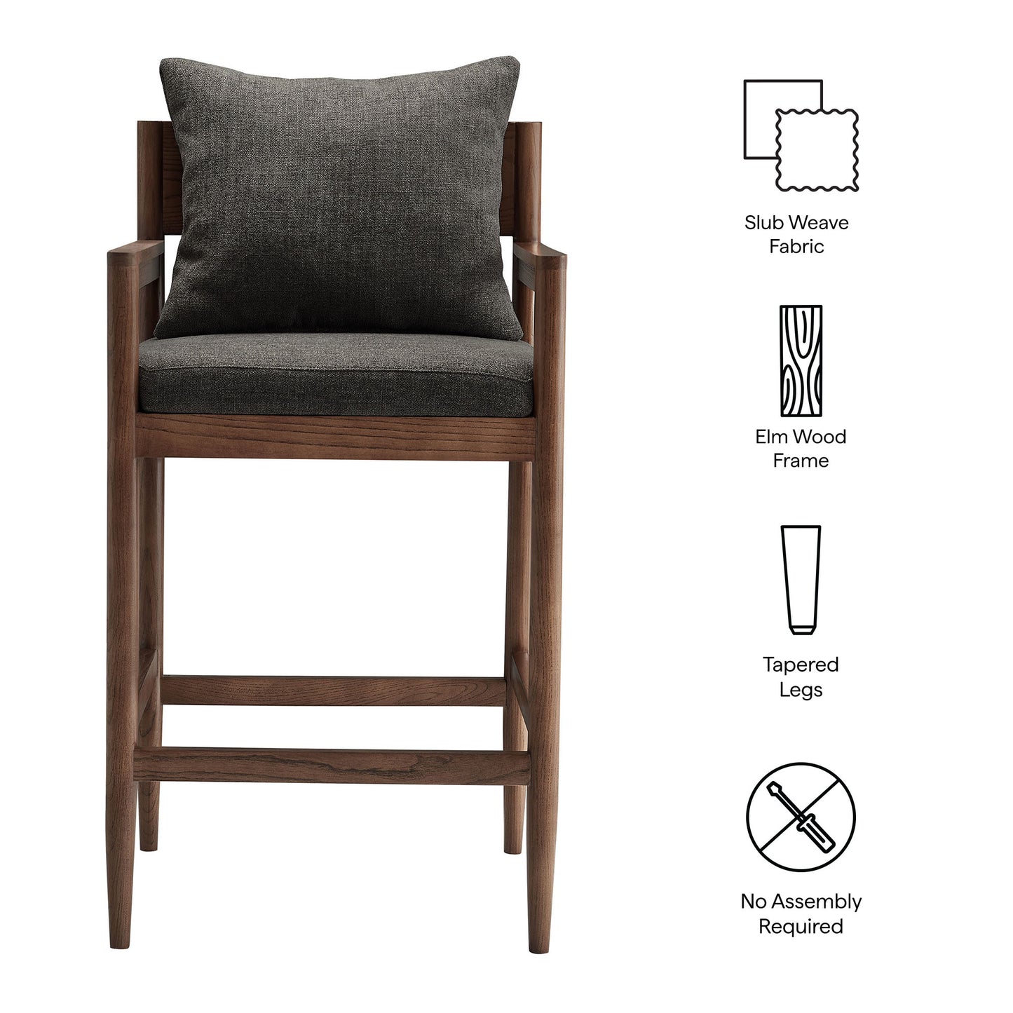 Remington Wood Bar Stool by Modway EEI-7245 FredCo
