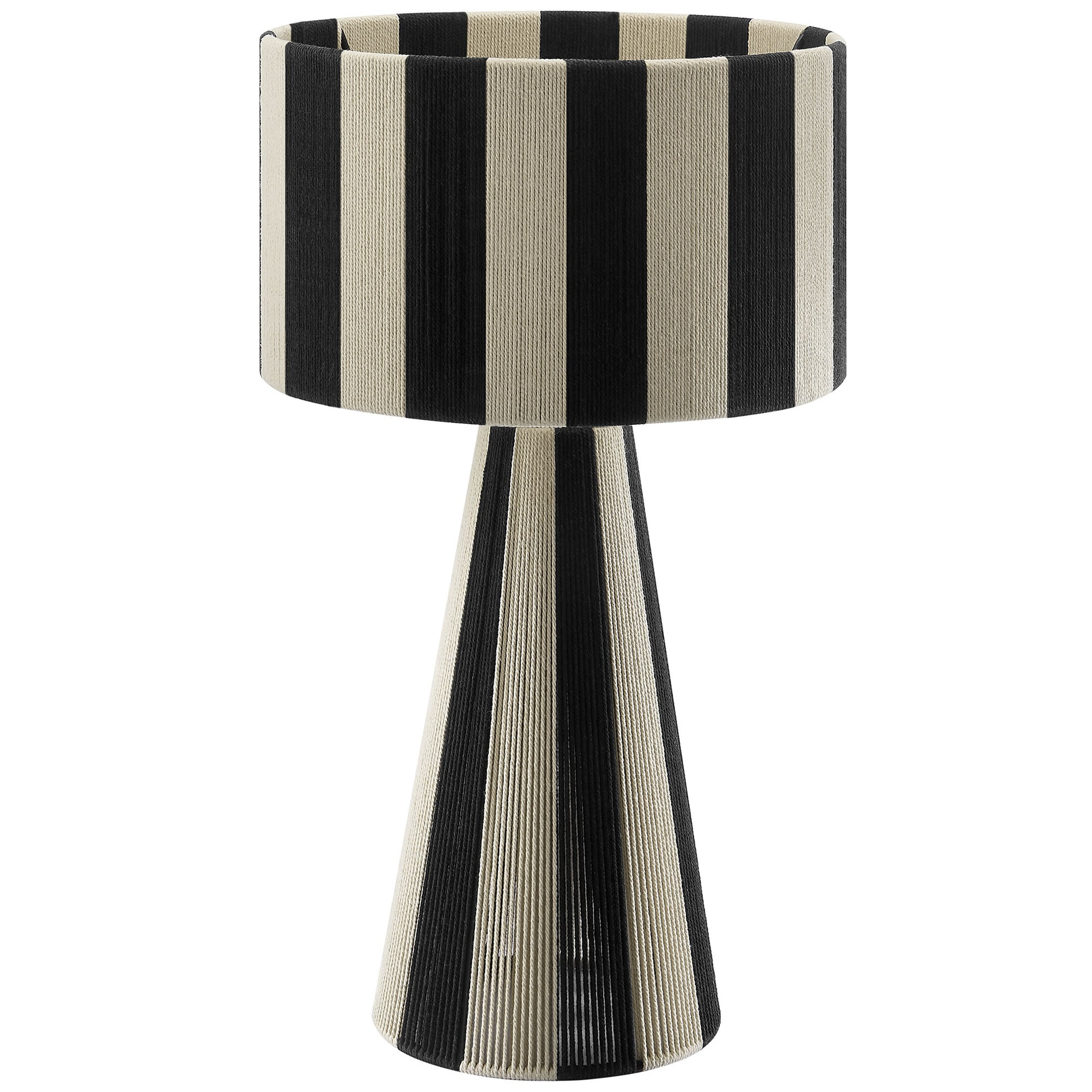 Renae Handwoven Cotton Thread Striped Table Lamp by Modway EEI-7261 FredCo