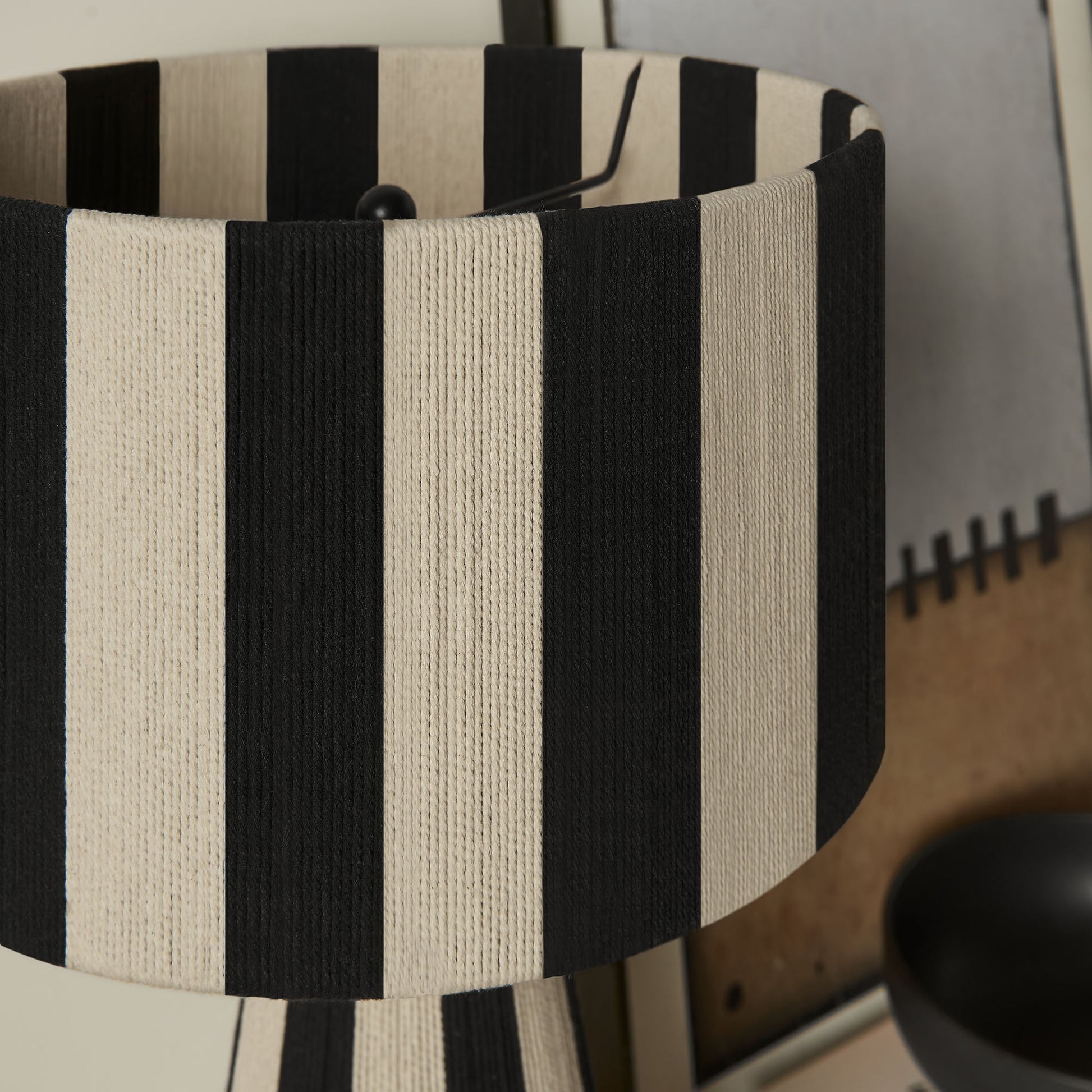 Renae Handwoven Cotton Thread Striped Table Lamp by Modway EEI-7261 FredCo
