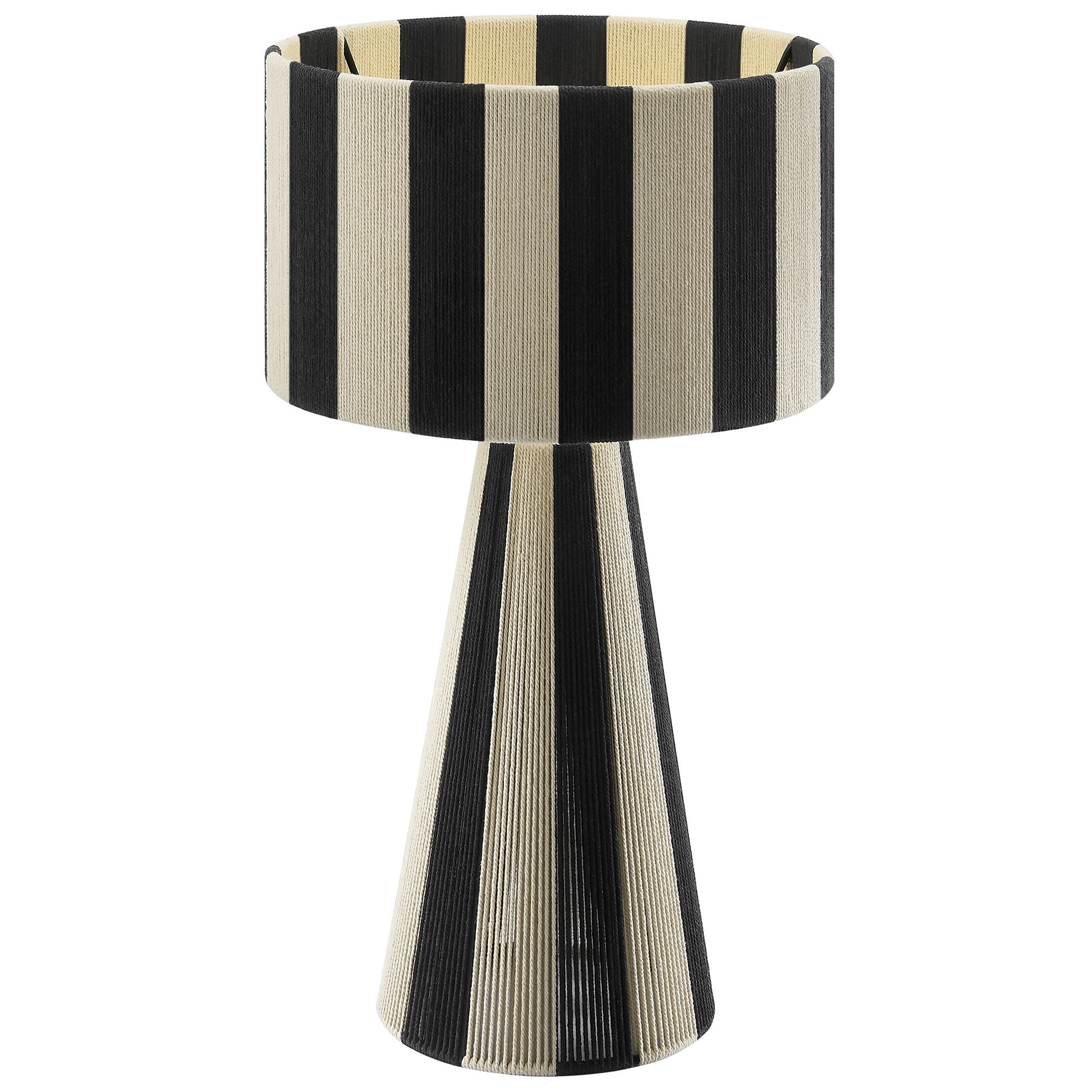 Renae Handwoven Cotton Thread Striped Table Lamp by Modway EEI-7261 FredCo
