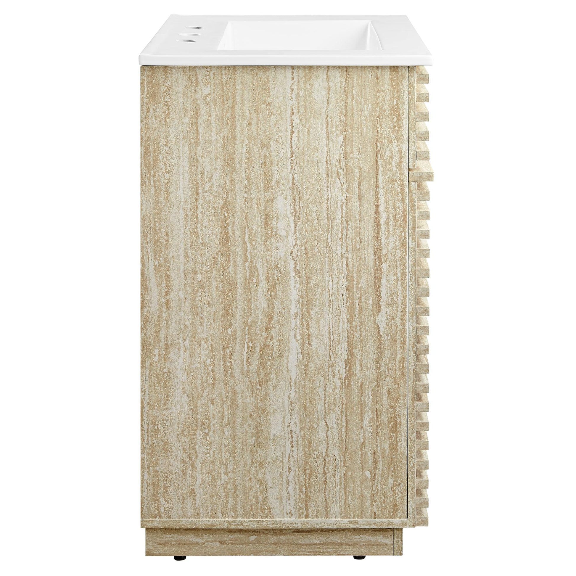 Render 24" Faux Travertine Bathroom Vanity With Sink by Modway FredCo