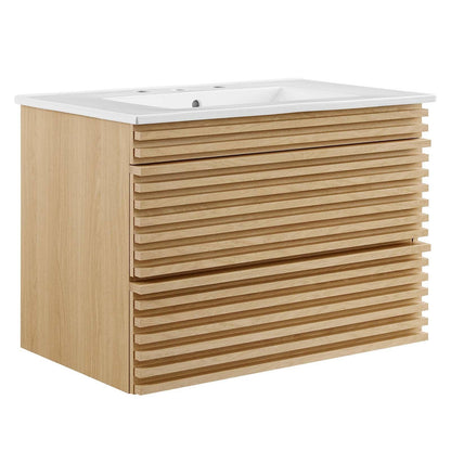 Render 30" Wall-Mount Bathroom Vanity, EEI-5421 FredCo