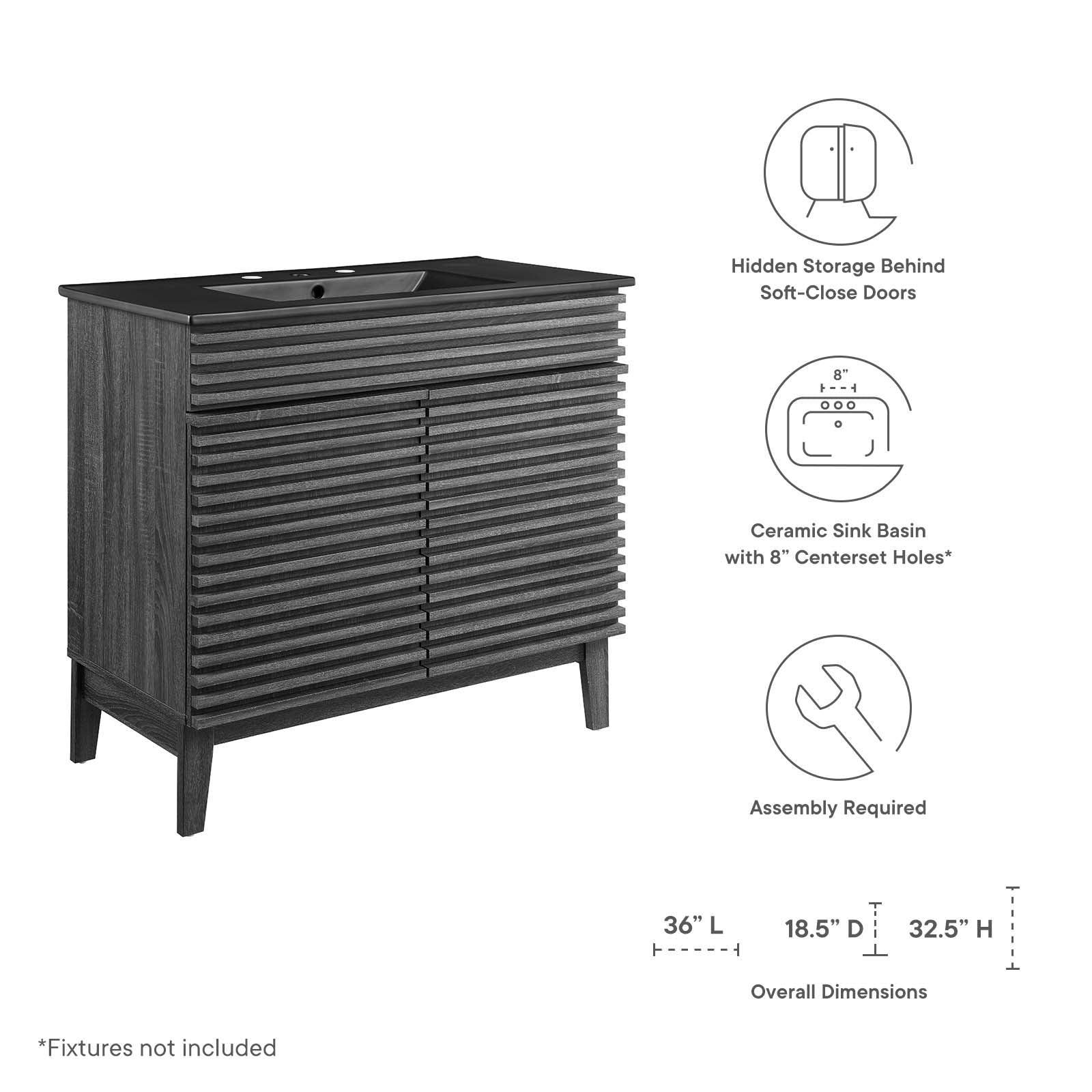 Render 36" Bathroom Vanity, EEI-5396 FredCo