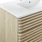 Render 36" Faux Travertine Bathroom Vanity With Sink by Modway FredCo