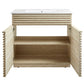 Render 36" Faux Travertine Bathroom Vanity With Sink by Modway FredCo