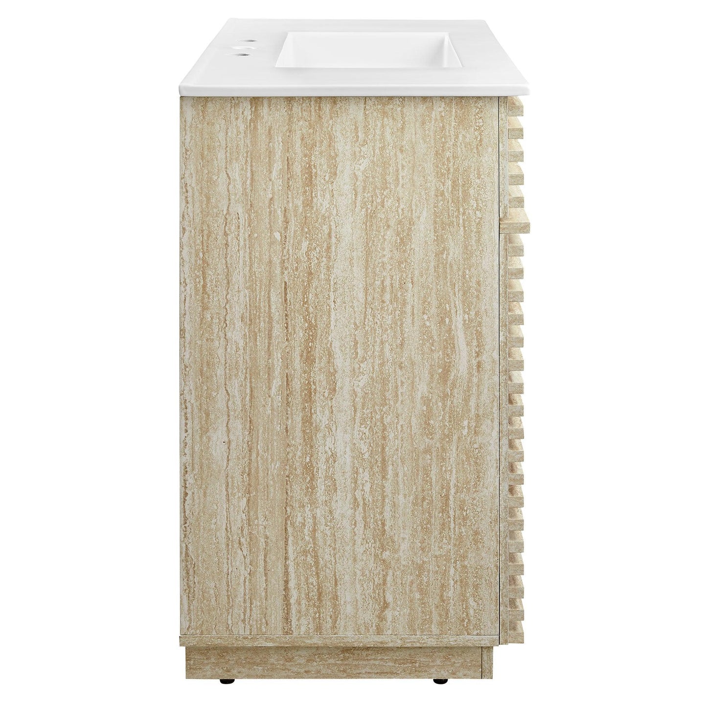 Render 36" Faux Travertine Bathroom Vanity With Sink by Modway FredCo