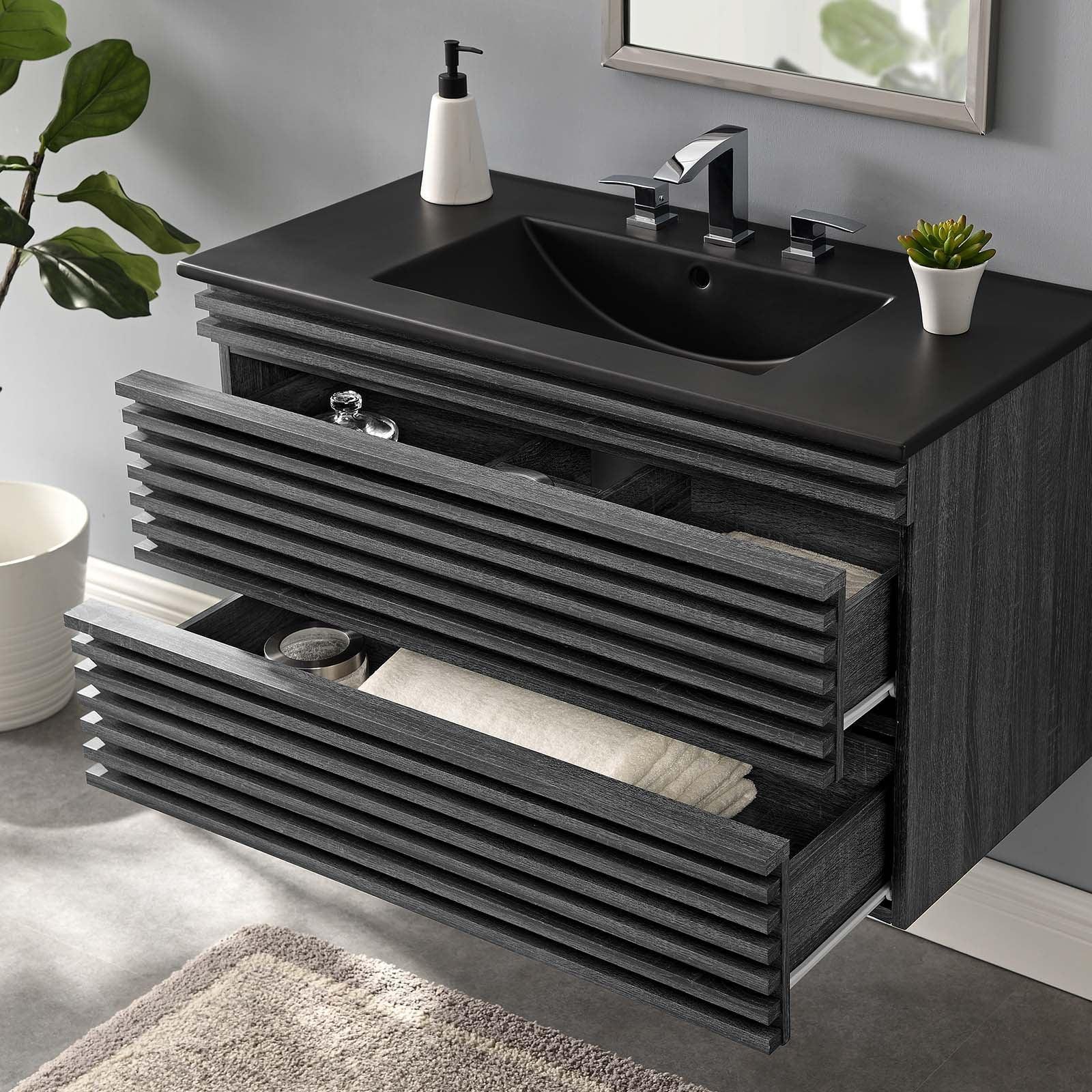 Render 36" Wall-Mount Bathroom Vanity, EEI-5395 FredCo