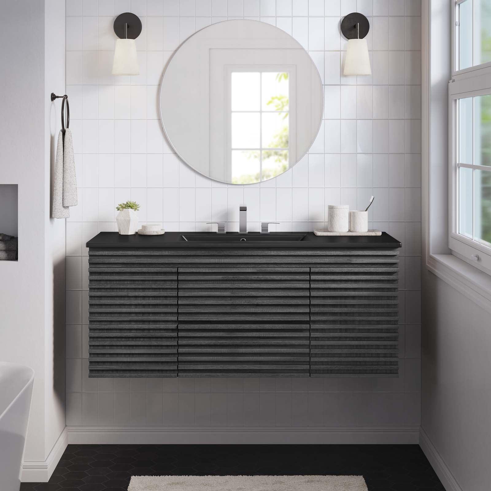 Render 48" Wall-Mount Bathroom Vanity, EEI-5801 FredCo