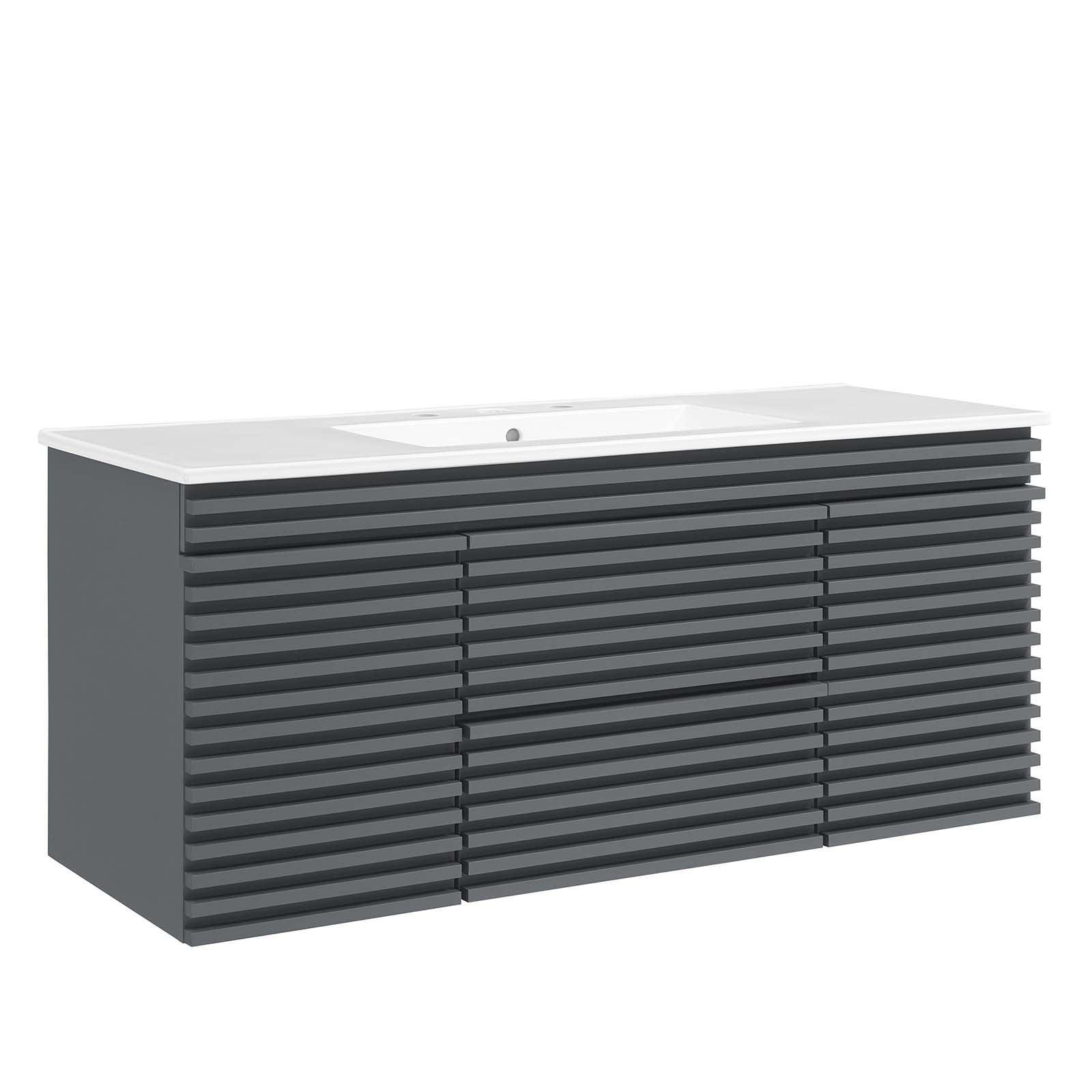 Render 48" Wall-Mount Bathroom Vanity, EEI-5801 FredCo