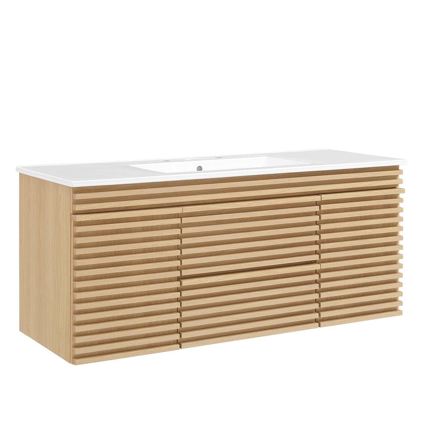 Render 48" Wall-Mount Bathroom Vanity, EEI-5801 FredCo