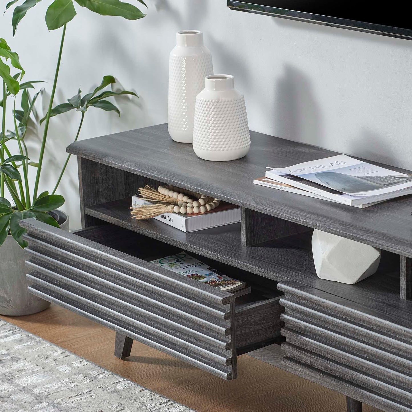 Render 60" TV Stand, EEI-6228 FredCo