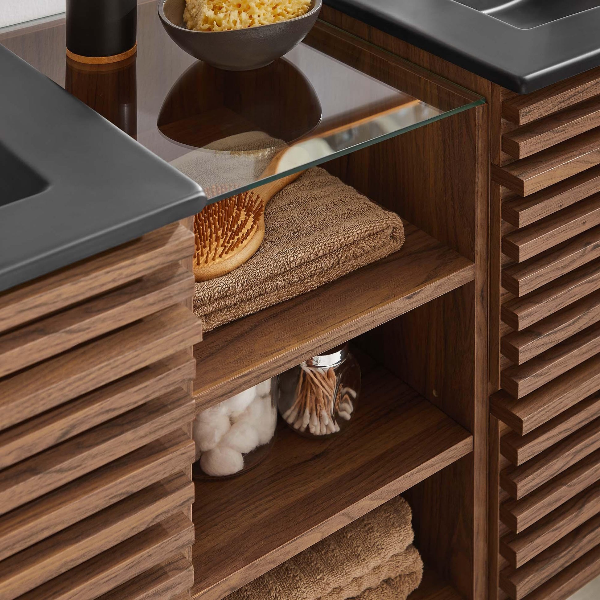 Render 62" Wall-Mount Double Sink Bathroom Vanity by Modway FredCo