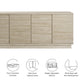 Render 70" Faux Travertine Sideboard Cabinet TV Stand by Modway EEI-6966 FredCo