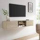 Render 70" Faux Travertine Wall-Mount Media Console TV Stand by Modway FredCo