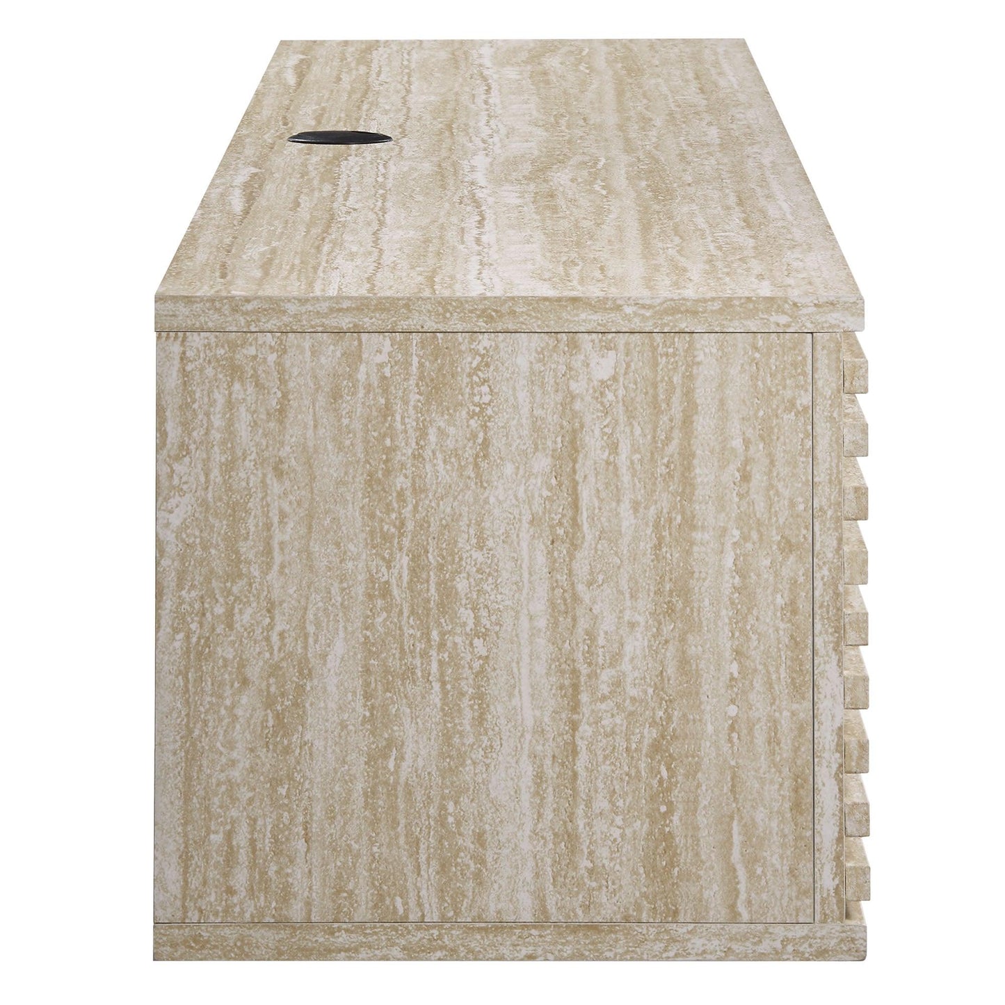 Render 70" Faux Travertine Wall-Mount Media Console TV Stand by Modway FredCo