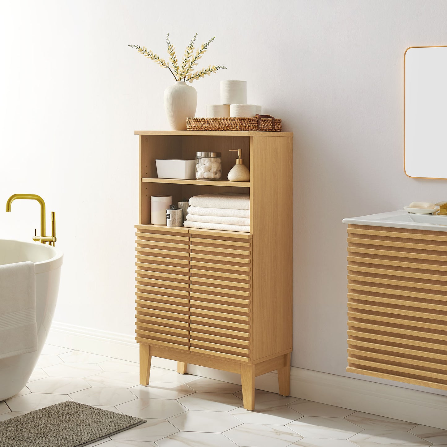 Render Freestanding Bathroom Storage Cabinet by Modway EEI-7439 FredCo
