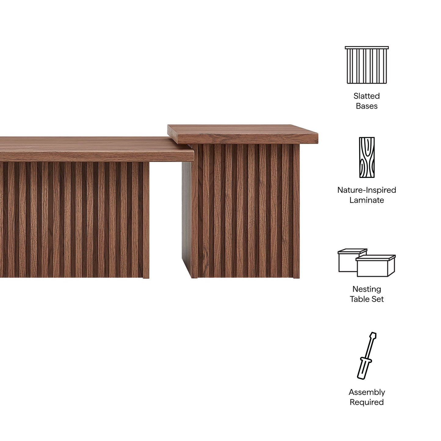 Render Nesting Coffee Tables Set of 2 by Modway EEI-6970 FredCo