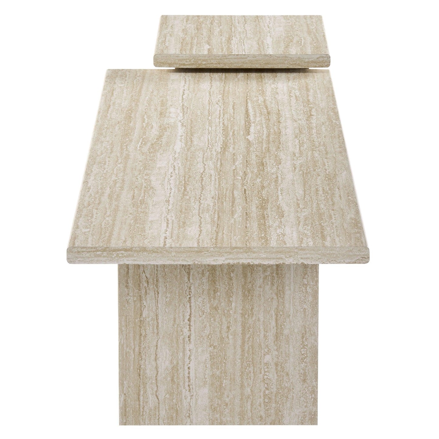 Render Nesting Faux Travertine Coffee Tables Set of 2 by Modway FredCo