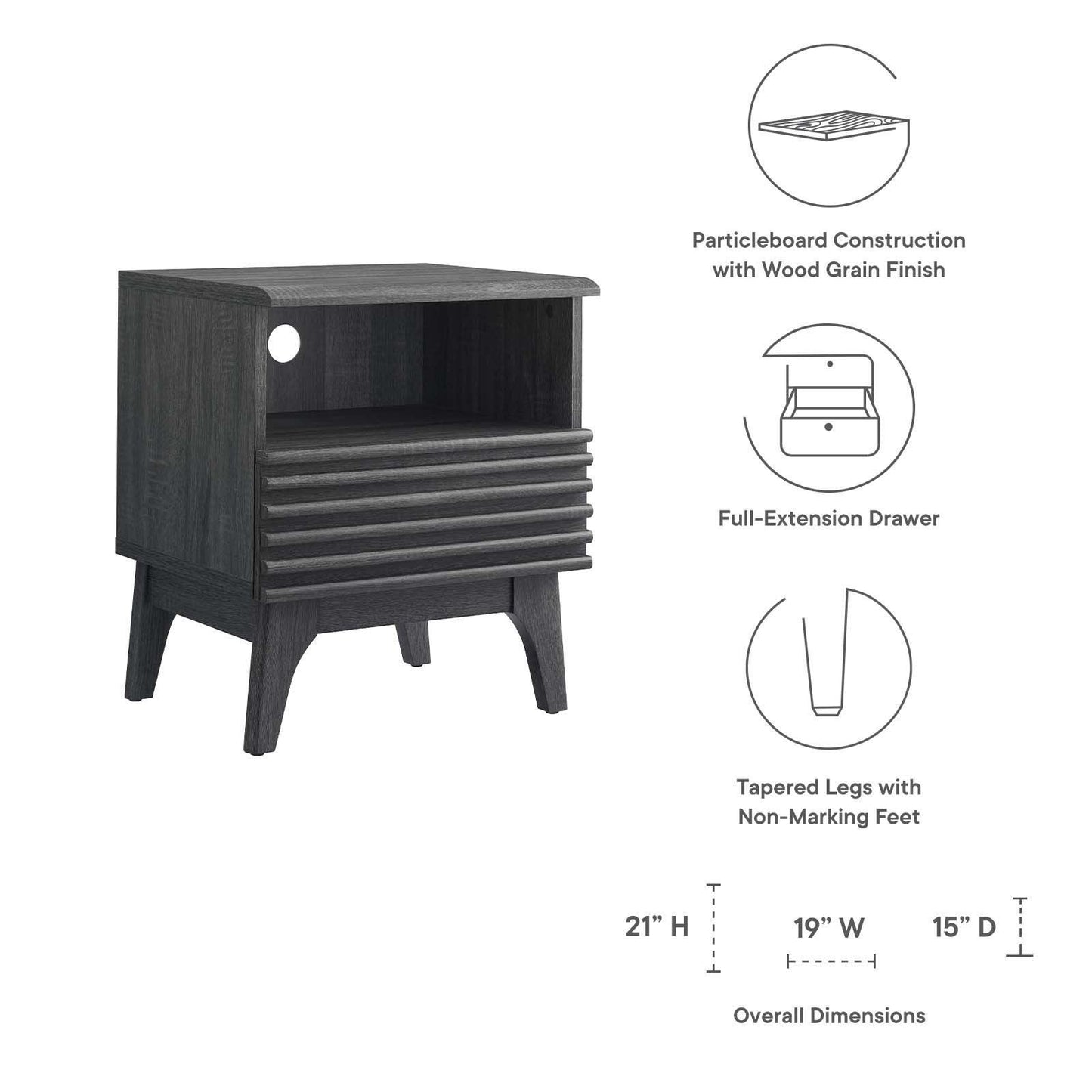 Render Nightstand, MOD-7070 FredCo