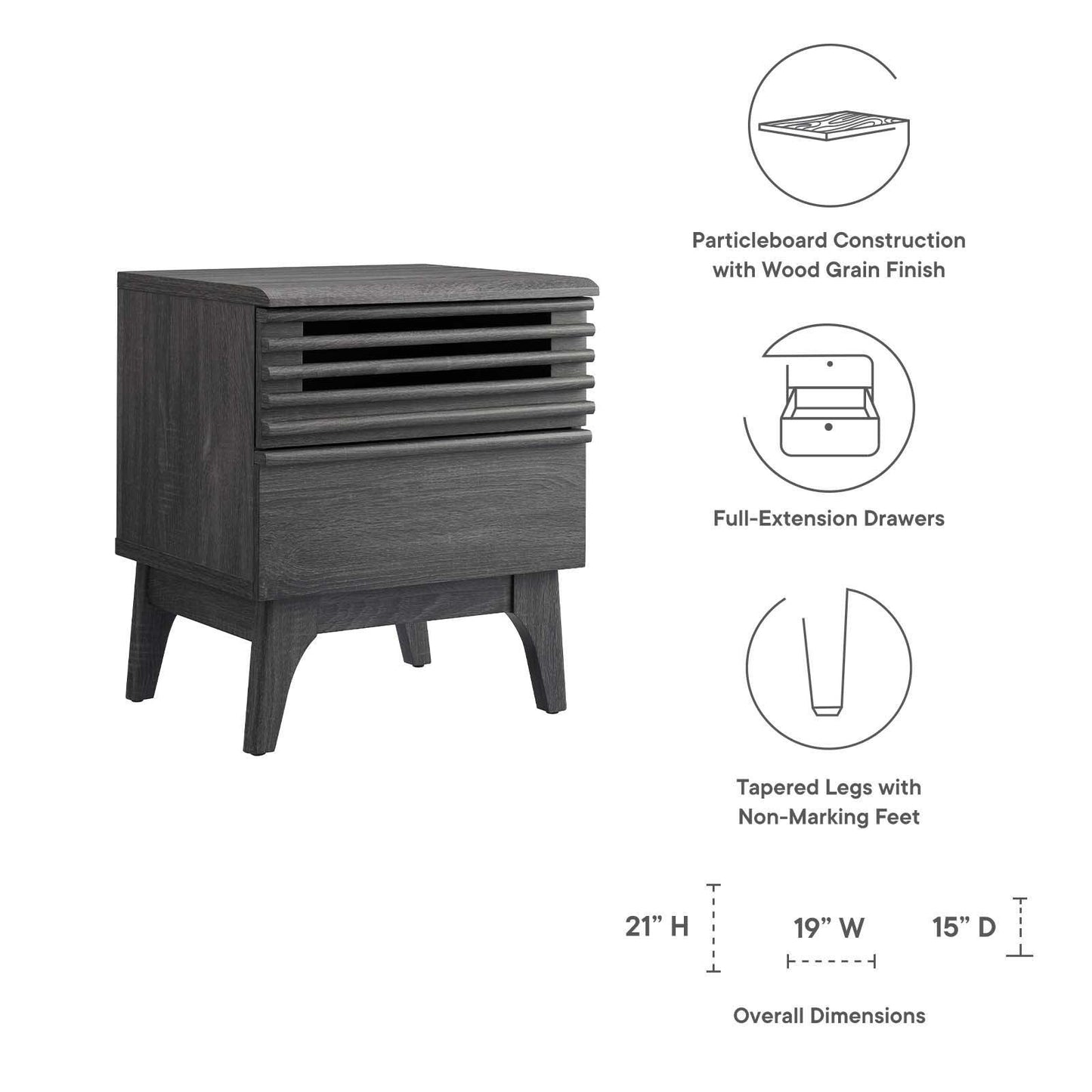 Render Nightstand, MOD-7071 FredCo