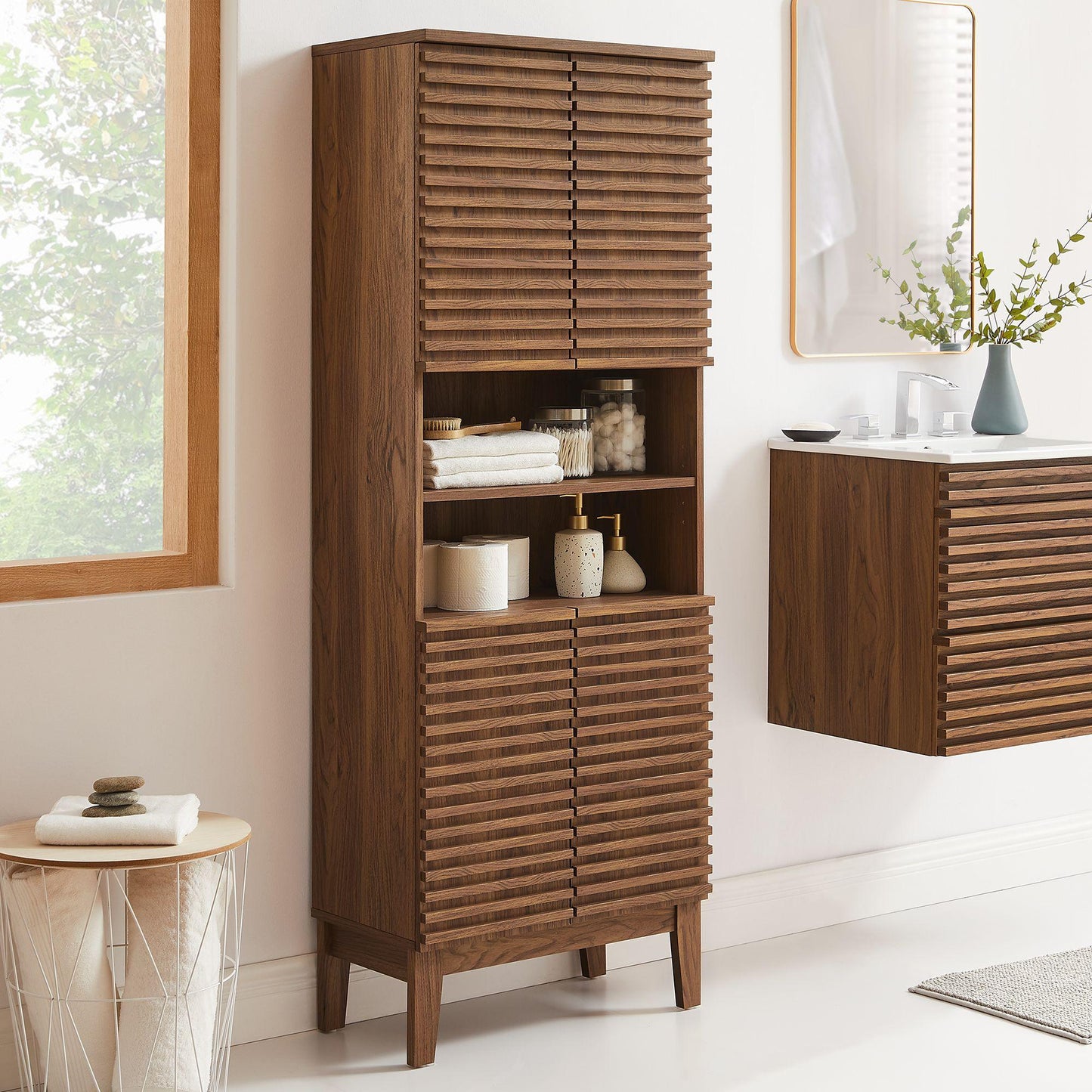 Render Tall Bathroom Storage Cabinet by Modway FredCo