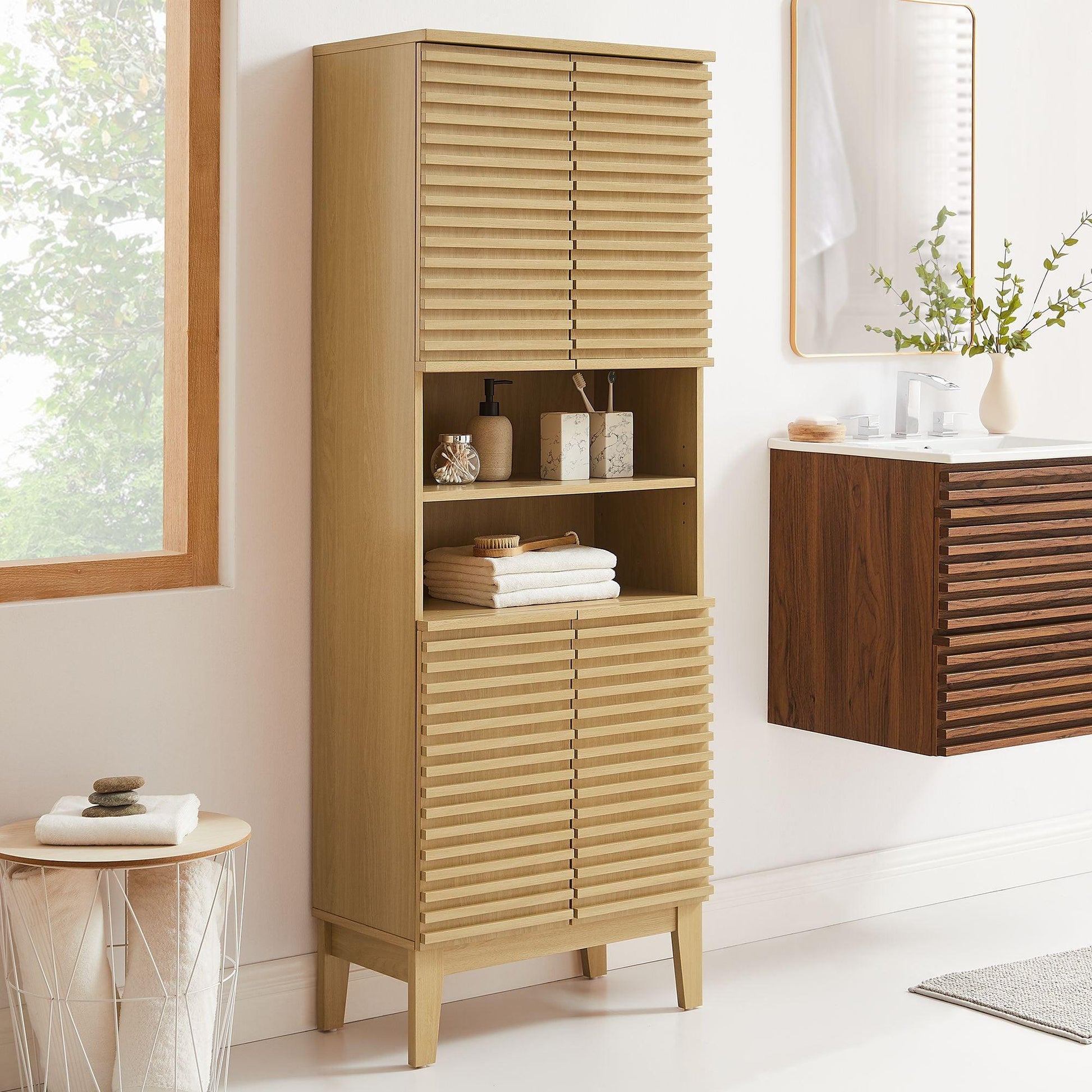 Render Tall Bathroom Storage Cabinet by Modway FredCo