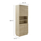Render Tall Faux Travertine Linen Storage Cabinet by Modway FredCo