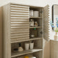 Render Tall Faux Travertine Linen Storage Cabinet by Modway FredCo