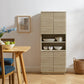 Render Tall Faux Travertine Linen Storage Cabinet by Modway FredCo