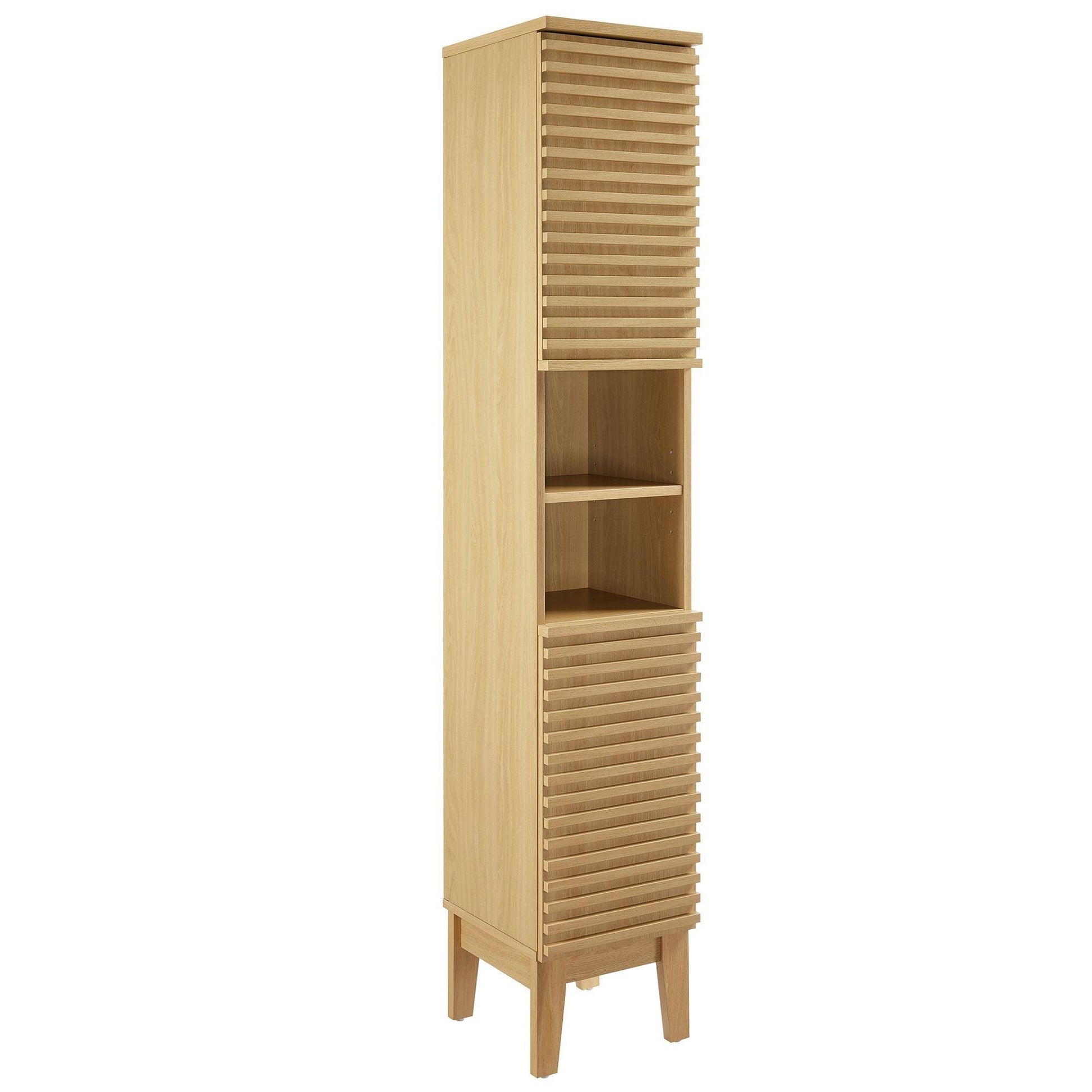 Render Tall Narrow Bathroom Storage Cabinet by Modway FredCo